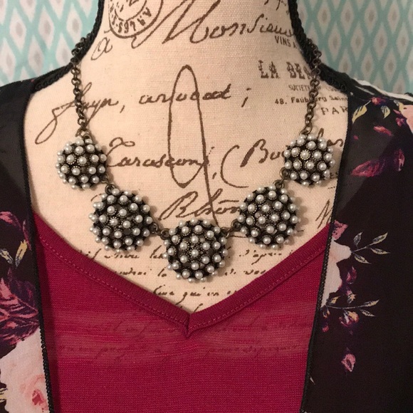 Plunder Jewelry - Plunder Antique Vintage Pearl Medallion Necklace